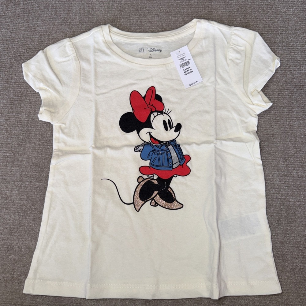 NWT Gap × Disney Baby & Toddler Minnie Mouse Graphic T-Shirt Size 5 Years